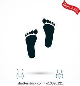 foot vector icon, flat design best