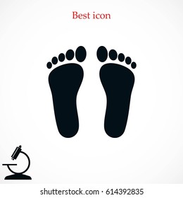 foot vector icon, flat design best vector icon