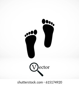 foot vector icon, flat design best vector icon