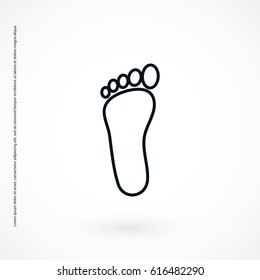 foot vector icon, flat design best vector icon