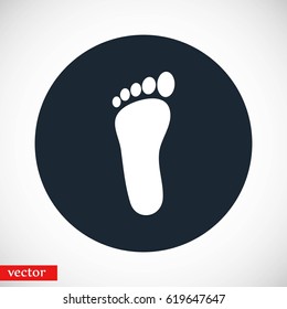 foot vector icon, flat design best vector icon
