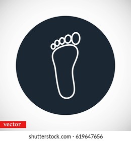 foot vector icon, flat design best vector icon