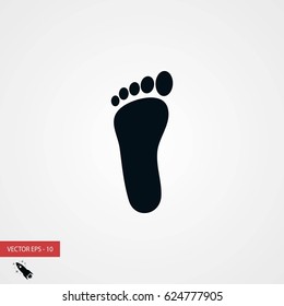 foot vector icon, flat design best vector icon