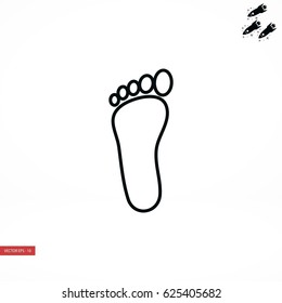foot vector icon, flat design best vector icon