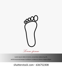 foot vector icon, flat design best vector icon