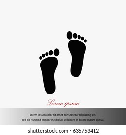 foot vector icon, flat design best vector icon
