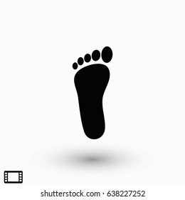 foot vector icon, flat design best vector icon