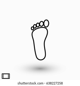 foot vector icon, flat design best vector icon