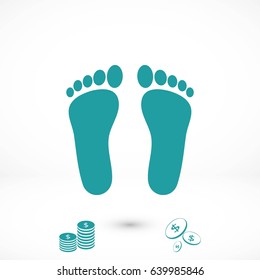 foot vector icon, flat design best vector icon