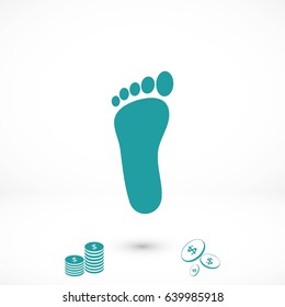 foot vector icon, flat design best vector icon