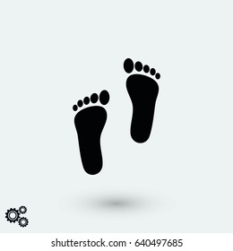 foot vector icon, flat design best vector icon