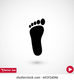 foot vector icon, flat design best vector icon
