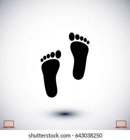 foot vector icon, flat design best vector icon