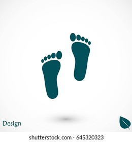 foot vector icon, flat design best vector icon