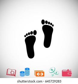 foot vector icon, flat design best vector icon