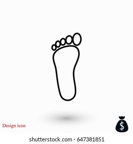 foot vector icon, flat design best vector icon