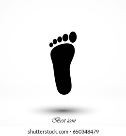 foot vector icon, flat design best vector icon