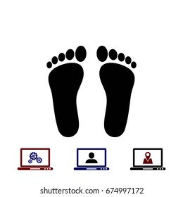 foot vector icon, flat design best vector icon