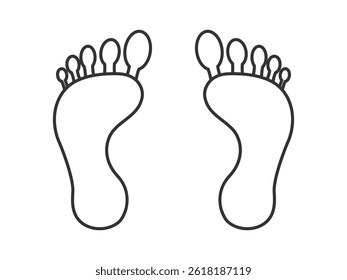 Foot vector icon illustration free download