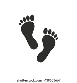 Foot vector icon. Illustration isolated on white background for graphic and web design.