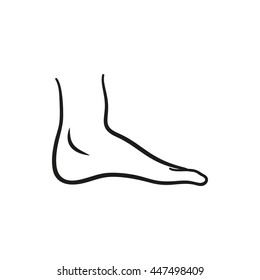 Foot vector icon. Illustration isolated on white background for graphic and web design.