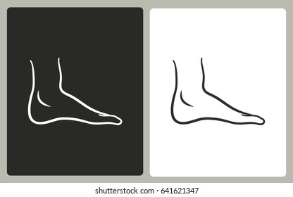 Foot vector icon. Illustration isolated for graphic and web design.
