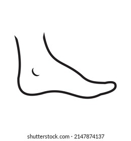 foot vector icon illustration sign