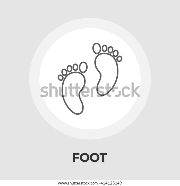 Foot Vector Icon Isolated On White Stock Vector (Royalty Free) 414125149