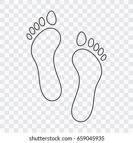 foot vector icon on a transparent background