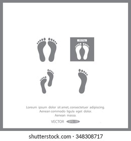 foot  vector icon set
