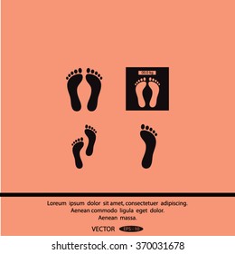 foot vector icon set