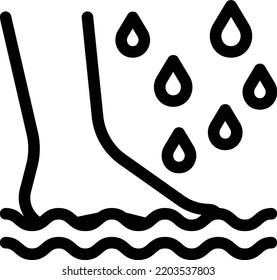 foot Vector illustration on a transparent background. Premium quality symmbols. Thin line vector icons for concept and graphic design. 
