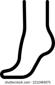 Foot Vector illustration on a transparent background. Premium quality symmbols. Thin line vector icons for concept and graphic design. 
