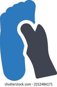 foot Vector illustration on a transparent background. Premium quality symmbols. Glyphs vector icons for concept and graphic design. 

