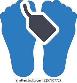 foot Vector illustration on a transparent background. Premium quality symmbols. Glyphs vector icons for concept and graphic design. 
