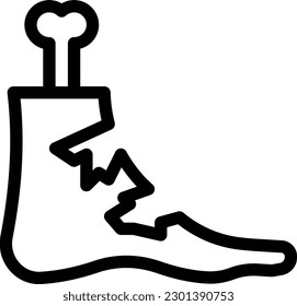 foot  Vector illustration on a transparent background. Premium quality symmbols. Thin line vector icons for concept and graphic design.