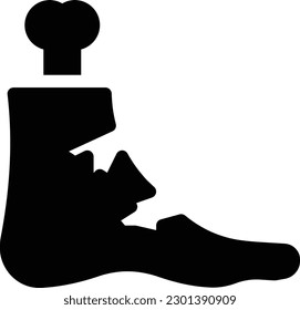 foot  Vector illustration on a transparent background. Premium quality symmbols. Glyphs vector icons for concept and graphic design.