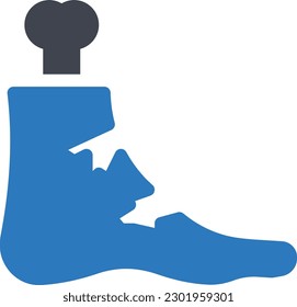 foot  Vector illustration on a transparent background. Premium quality symmbols. Glyphs vector icons for concept and graphic design.