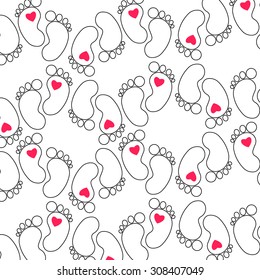 foot vector imprint footprint symbol graphic illustration