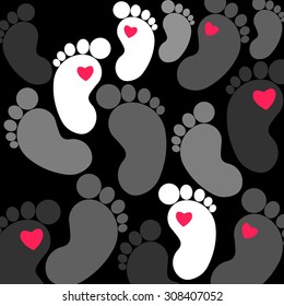 foot vector imprint footprint symbol graphic illustration