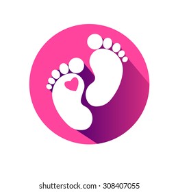 foot vector imprint footprint symbol graphic illustration