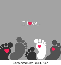 foot vector imprint footprint symbol graphic illustration