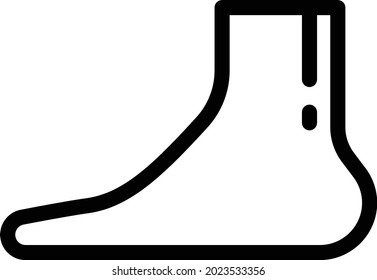 foot vector thin line icon