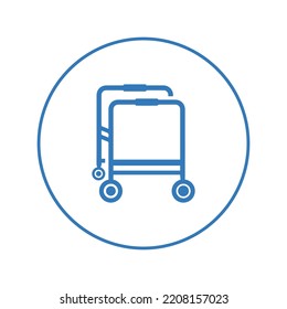 Foot walking aid frame icon | Circle version icon |