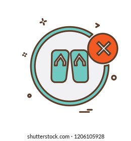 Foot wear icon design vector