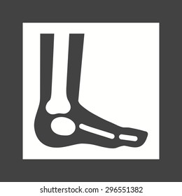 Foot, Xray, Foot Xray, Ankle Icon Vector Image. Can Also Be Used For Healthcare And Medical. Suitable For Mobile Apps, Web Apps And Print Media.