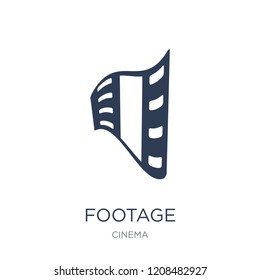 footage icon. Trendy flat vector footage icon on white background from Cinema collection, vector illustration can be use for web and mobile, eps10