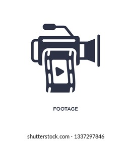 footage isolated icon. Simple element illustration from cinema concept. footage editable logo symbol design on white background. Can be use for web and mobile.