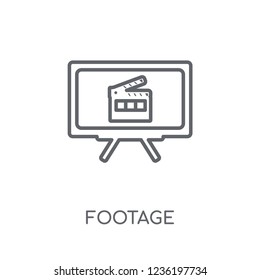 footage linear icon. Modern outline footage logo concept on white background from Cinema collection. Suitable for use on web apps, mobile apps and print media.