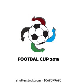 footbal cup 2018 vector design